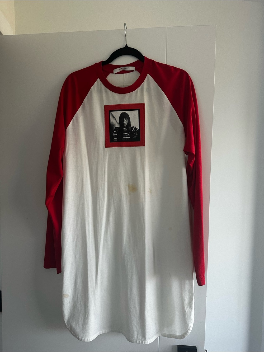 Givenchy Red and White Crewneck Top